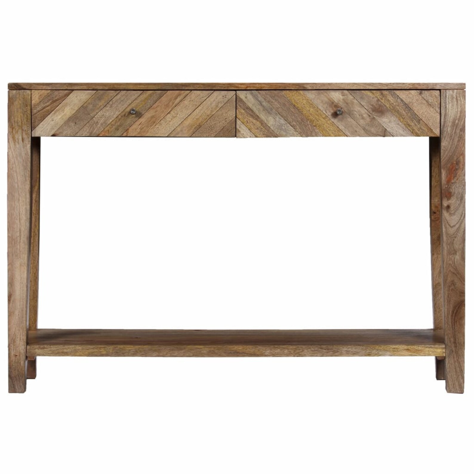 Rustic Solid Mango Wood Console Table with 2 Drawers Etsy