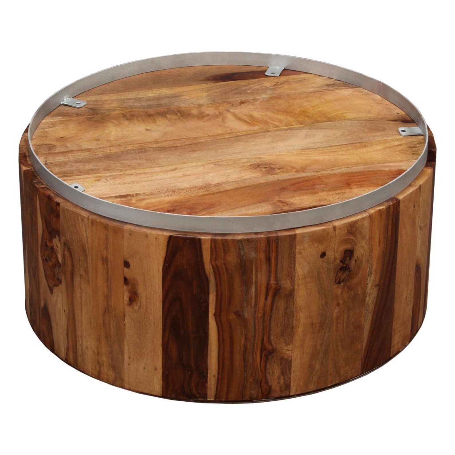 Farmhouse Solid Sheesham Mango Wood Round Coffee Table Etsy