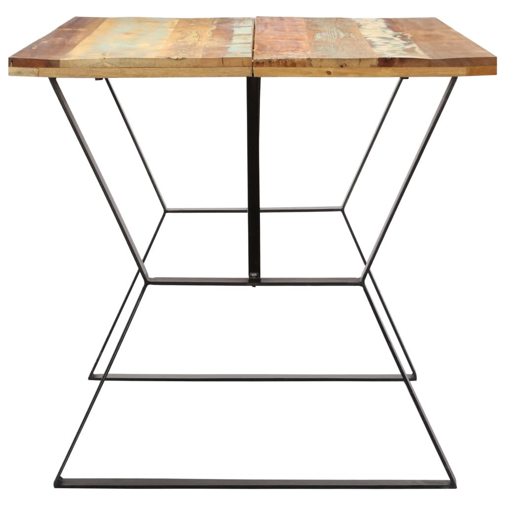 Farmhouse Solid Wood Dining Table Industrial Kitchen Table Etsy