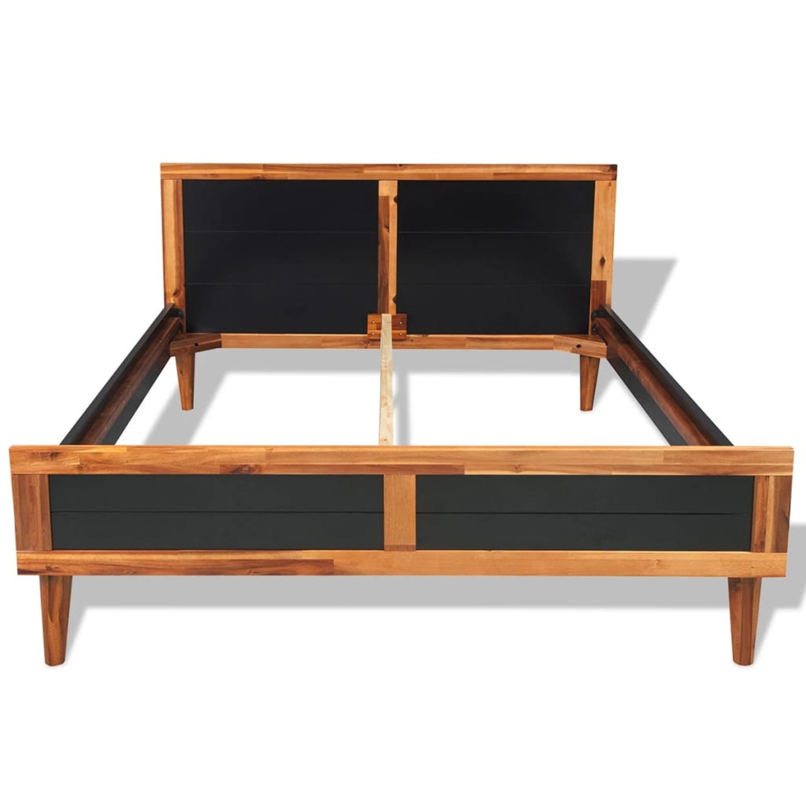 Mid Century Modern Solid Acacia Wood Platform Bed Frame with Etsy