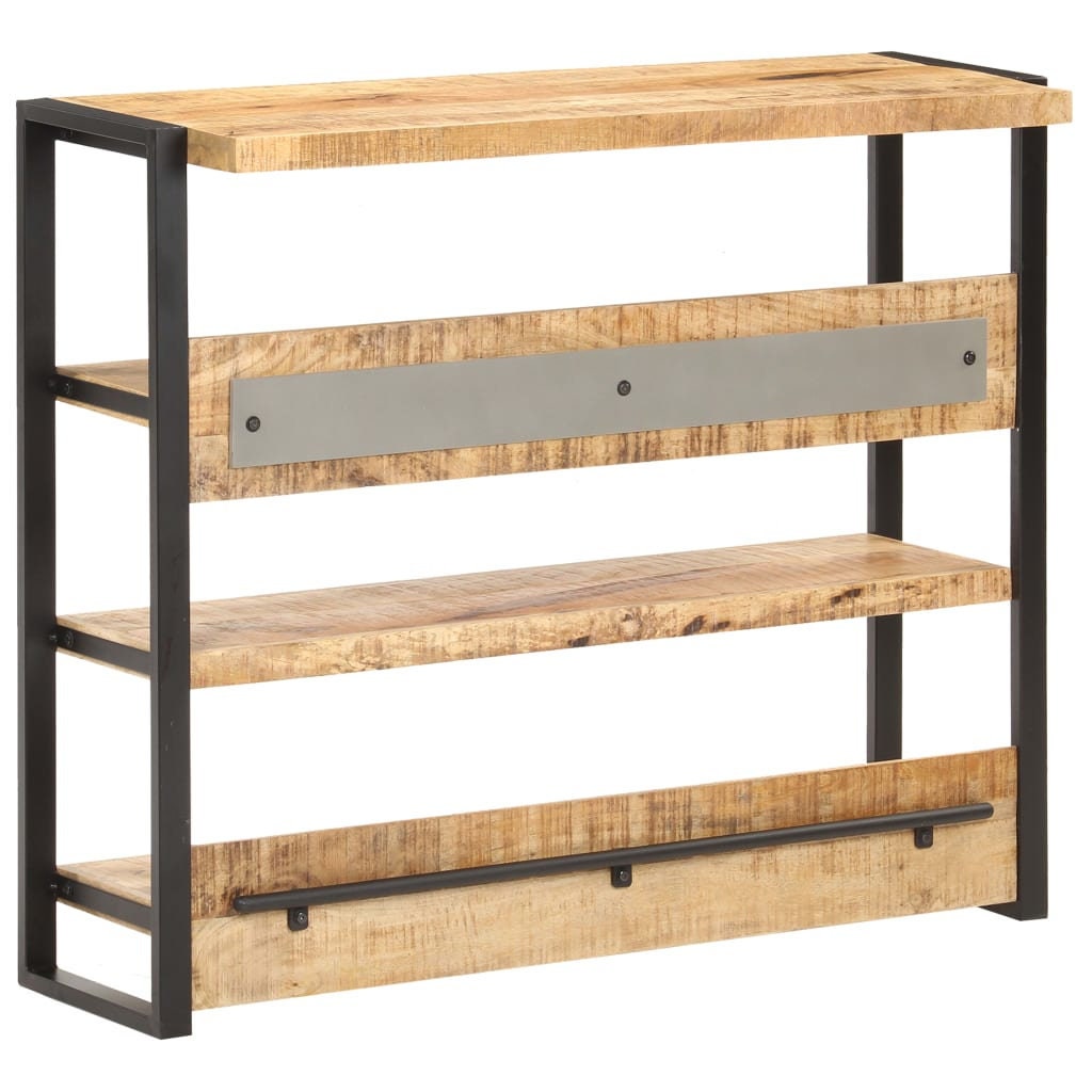 Rustic Solid Mango Wood Bar Table Counter Height Table with 4 Etsy