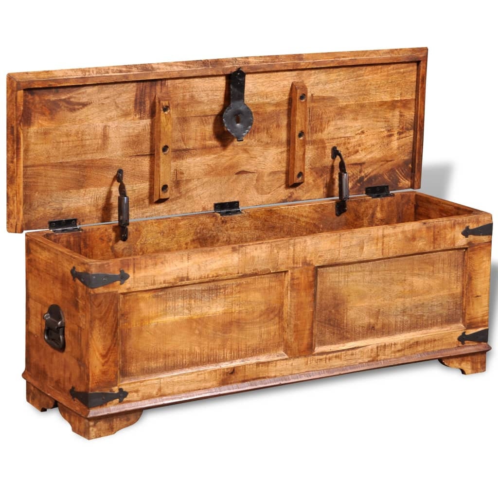 Farmhouse Solid Mango Wood Storage Trunk Large Storage Chest Etsy