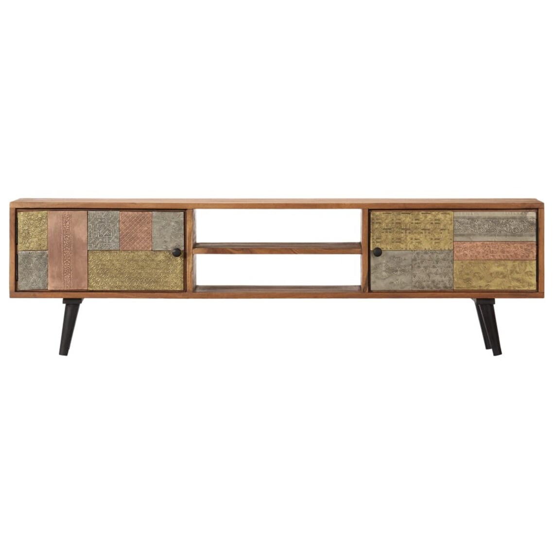 Mid Century Modern Solid Acacia Wood TV Stand Vintage TV Etsy