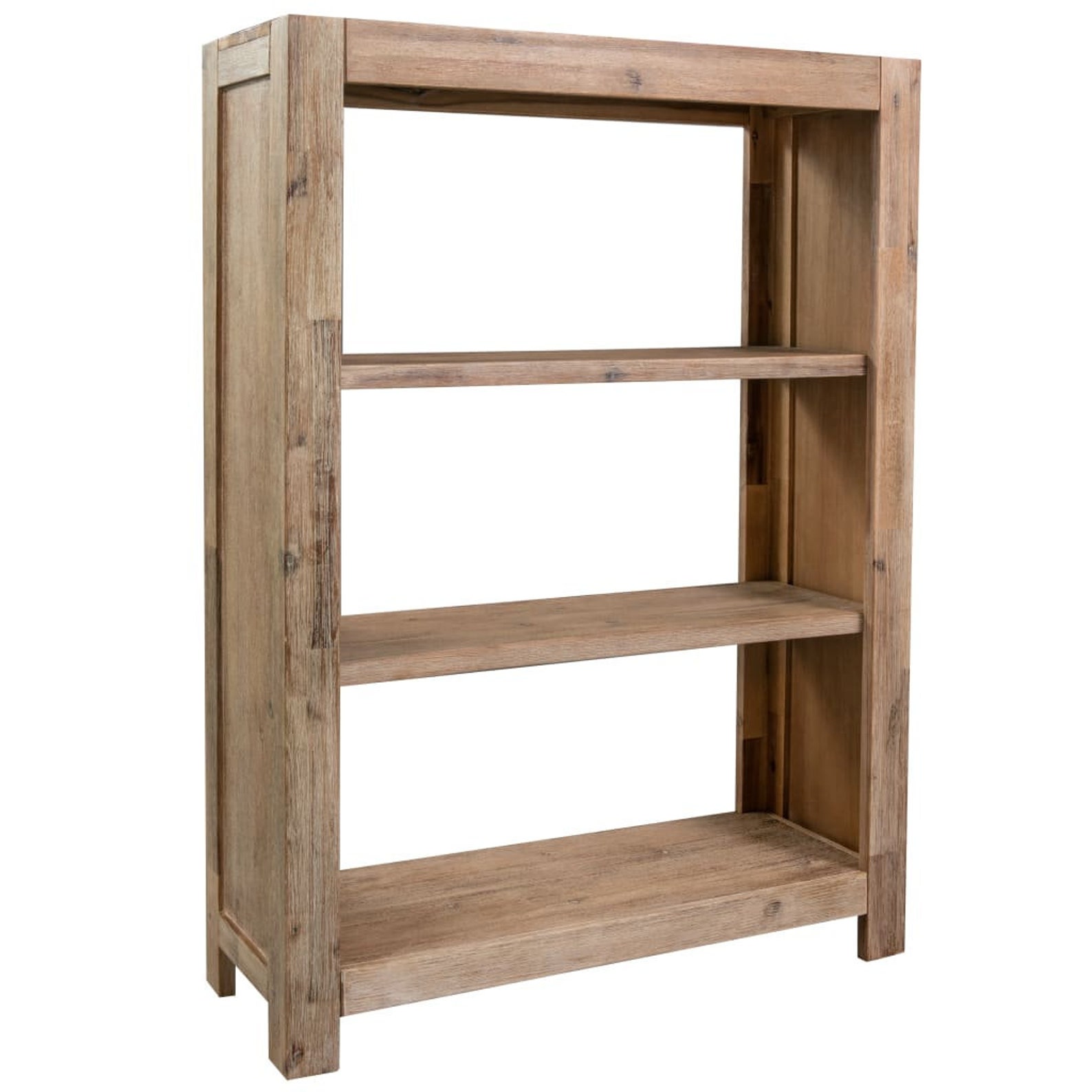 Farmhouse Bookcase Solid Acacia Wood 6 3 Tier Rustic Etsy