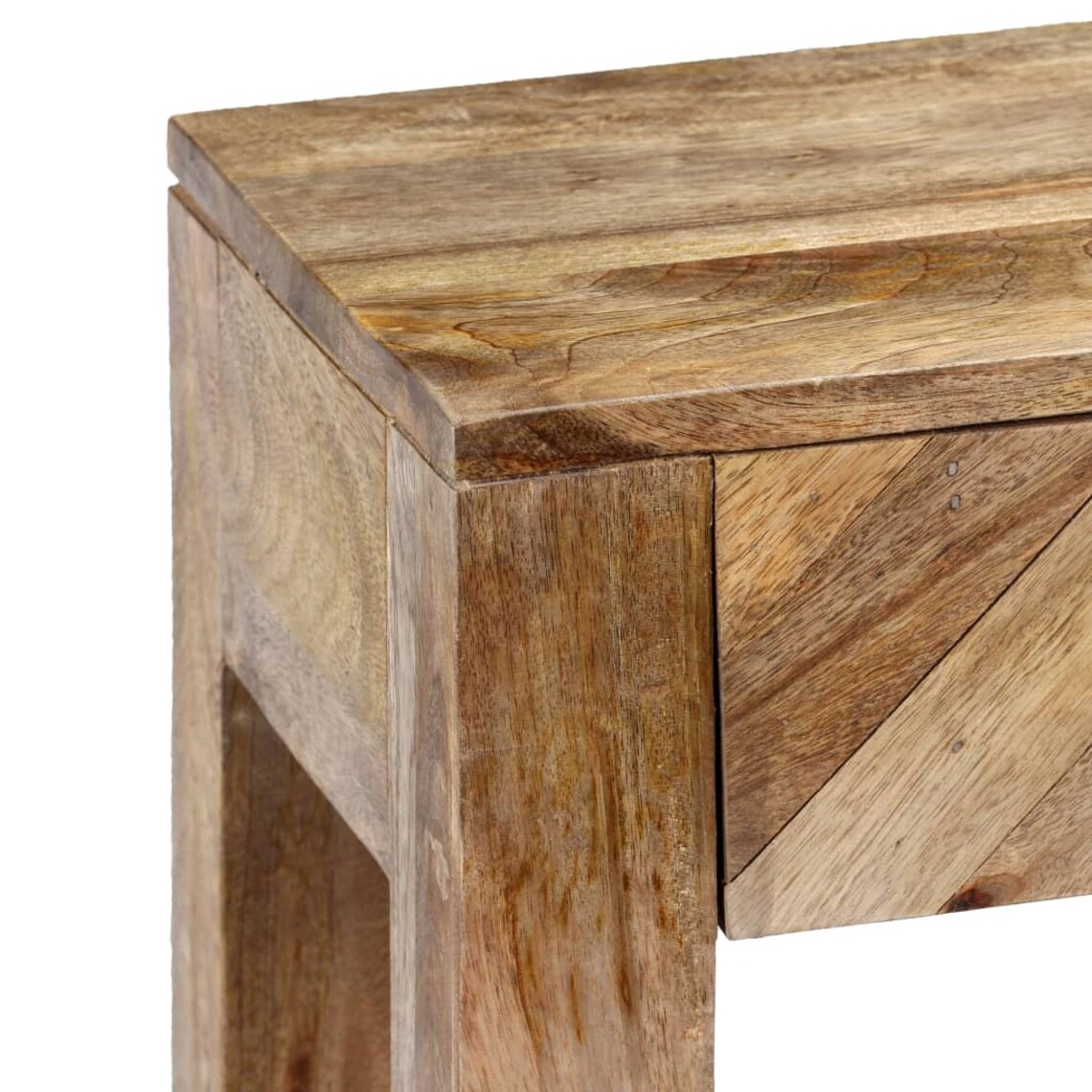 Rustic Solid Mango Wood Console Table with 2 Drawers Etsy
