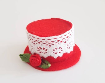 Lace Valentine's Pet Top Hat