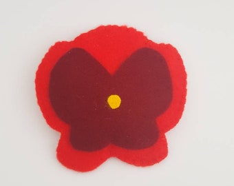 Catnip Toy Red Pansy Flower