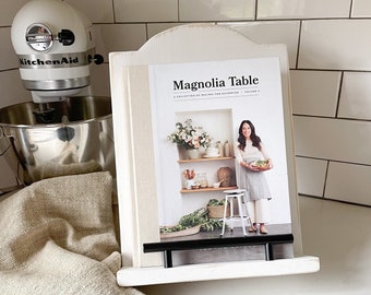 Distressed White Cottage Cookbook Holder