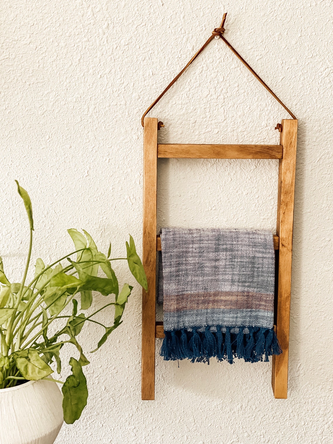 Rustic Hanging Towel Ladder Etsy