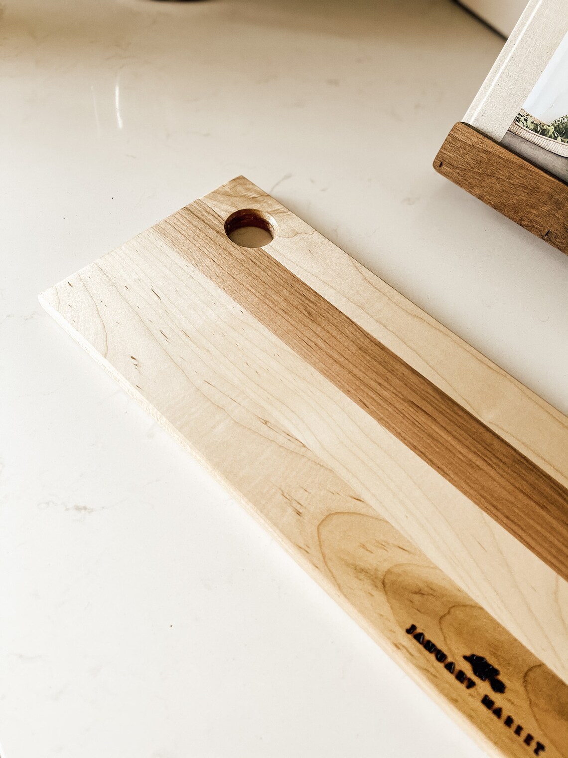 Maple Cutting Board with Hanging Hole Etsy