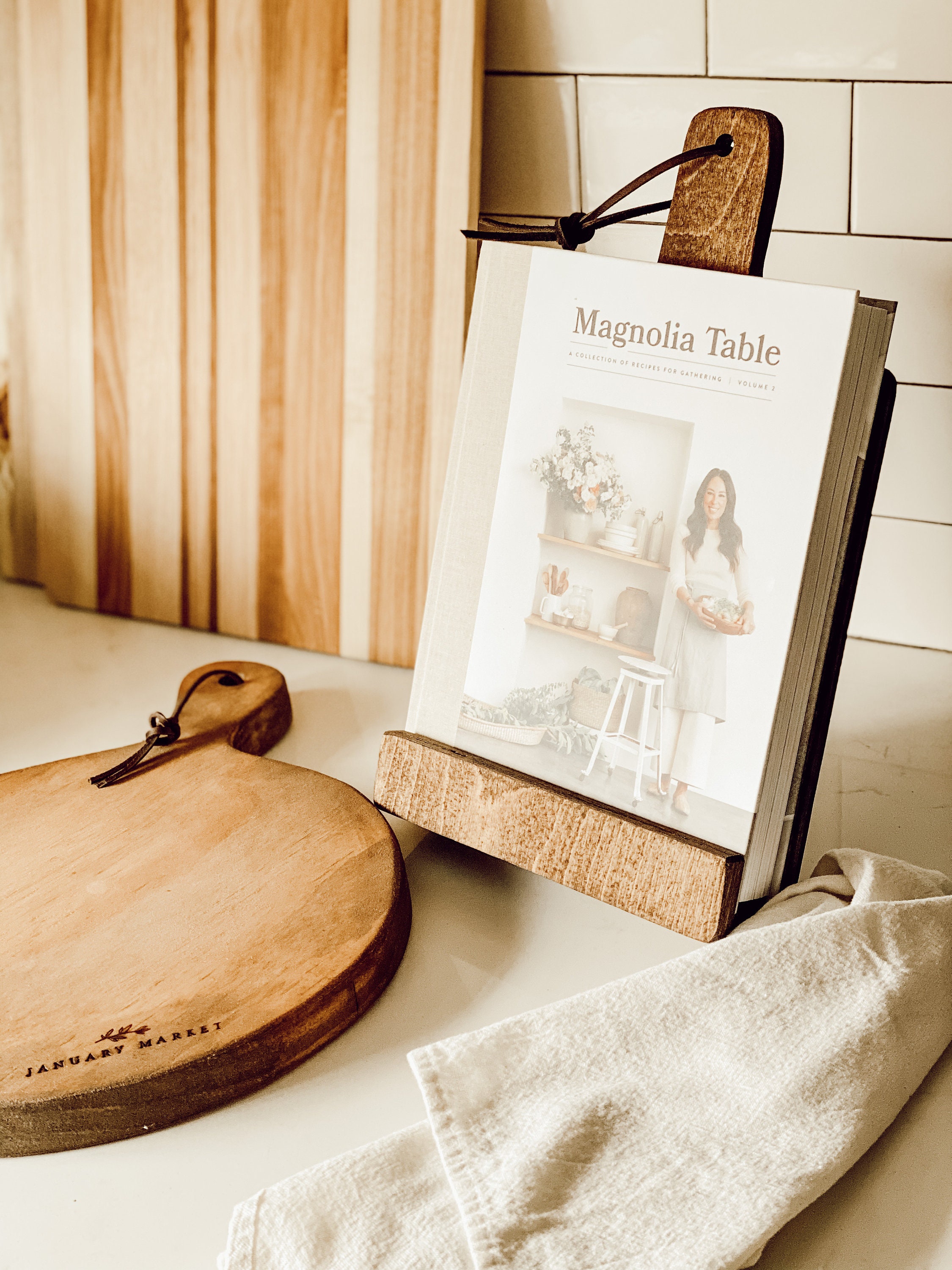 Rustic Wooden Cookbook/tablet Holder Etsy