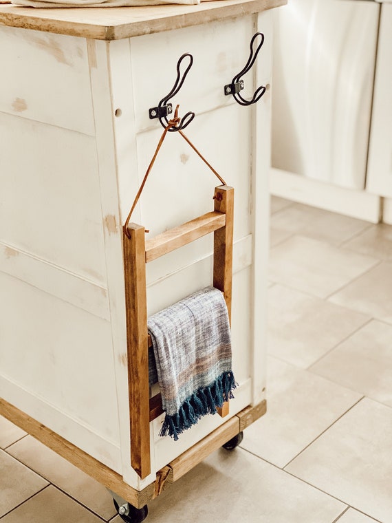 Rustic Hanging Towel Ladder Etsy
