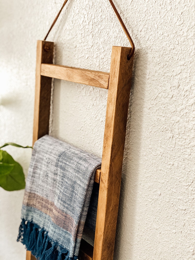 Rustic Hanging Towel Ladder Etsy