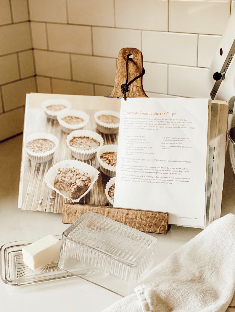 Rustic Wooden Cookbook/Tablet Holder image 6