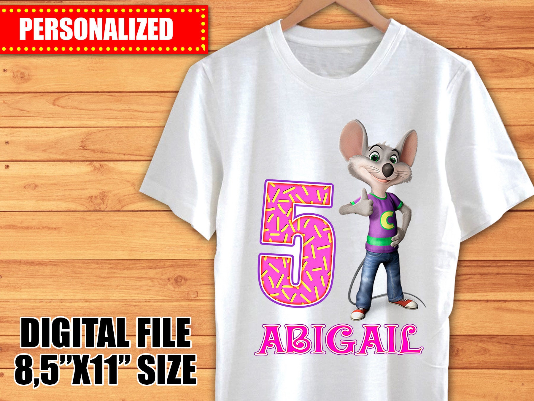 chuck e cheese birthday shirt