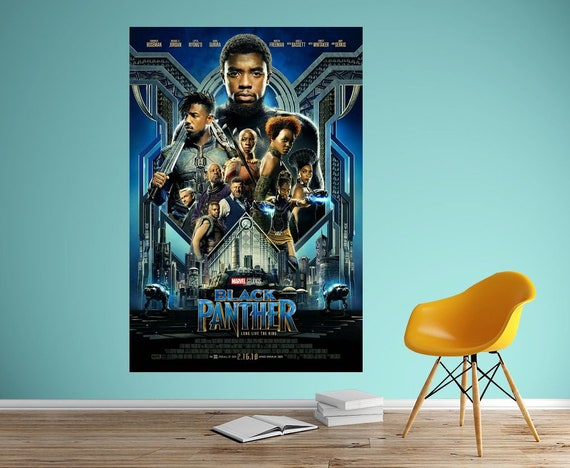 BLACK PANTHER Chadwick Boseman 2018 Marvel Movie Silk Poster 13x20 32x48 inch