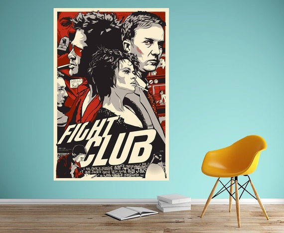Fight Club Brad Pitt Classic Movie Art Silk Canvas Poster 13x20 inch