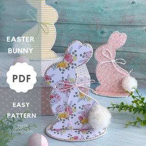 Easy easter bunny PDF pattern, Easter decoration