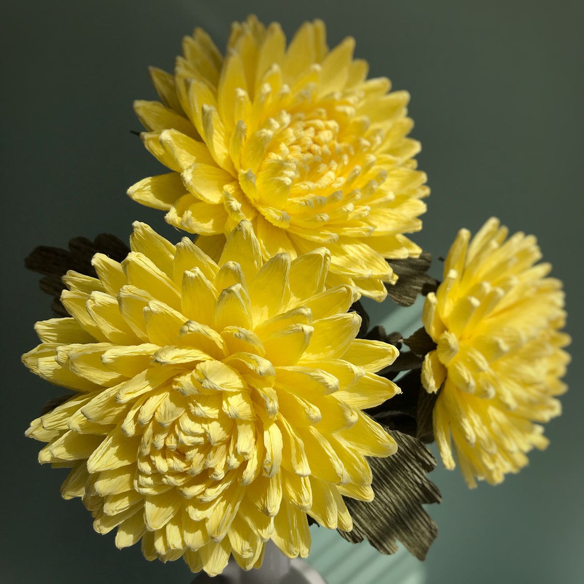 Crepe paper chrysanthemum PDF pattern paper flowers DIY Etsy