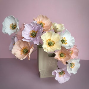 Paper poppies, Crepe paper flowers, Bridal bouquet, Weiding bouquet, Fake poppies, Paper flowers image 10