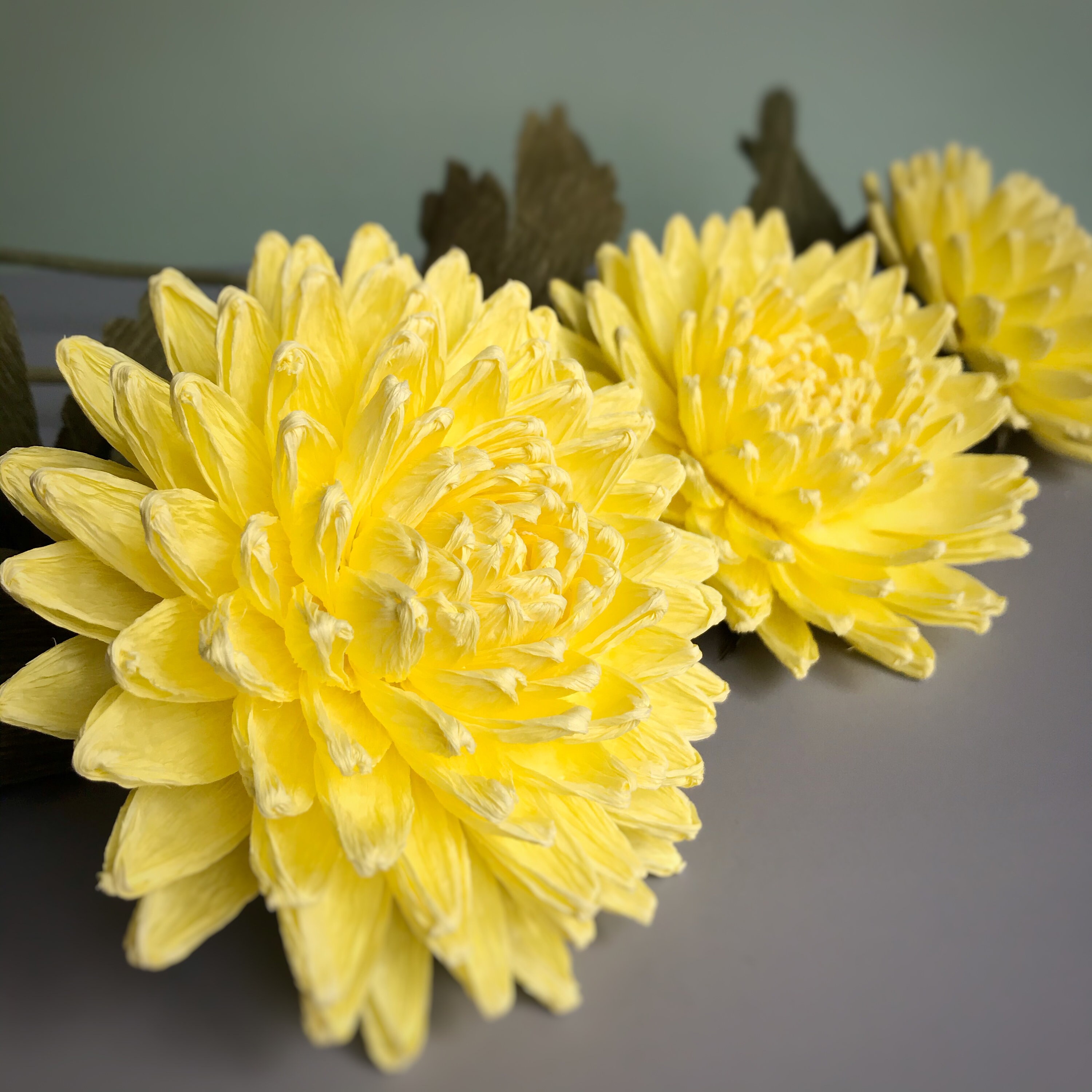 Crepe Paper Chrysanthemum PDF Tutorial Easy Flower Tutorial Etsy