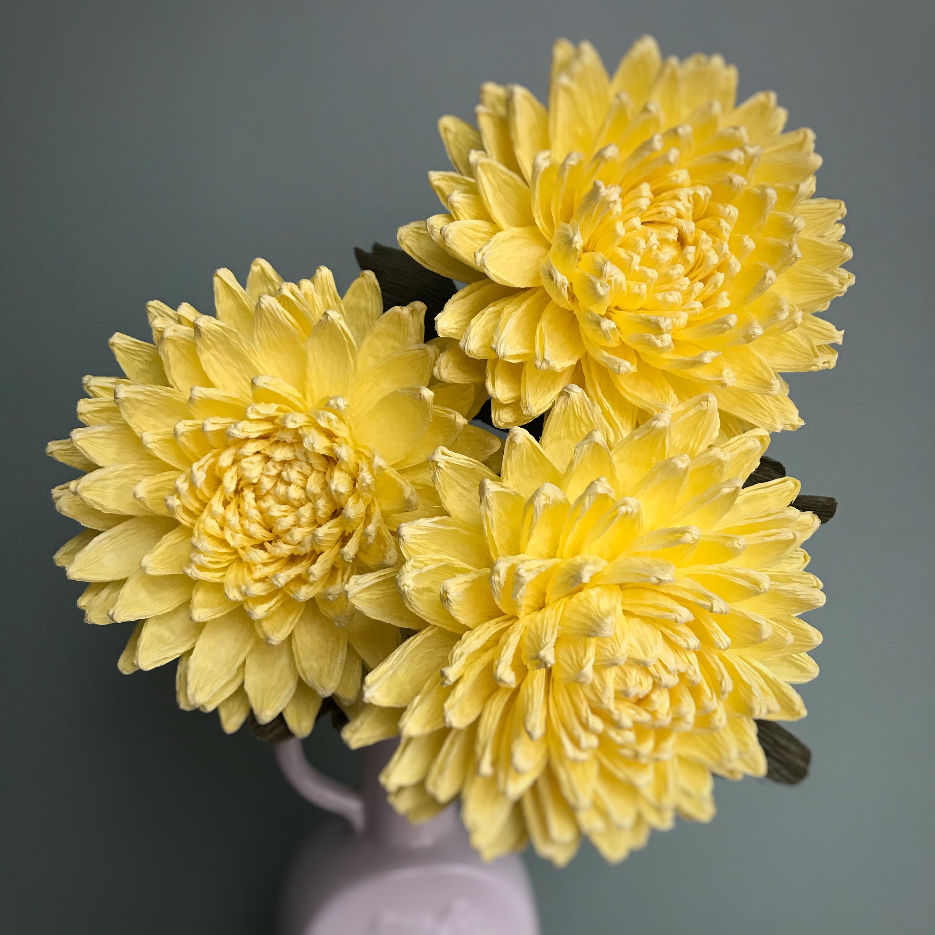 Crepe Paper Chrysanthemum PDF Tutorial Easy Flower Tutorial Etsy
