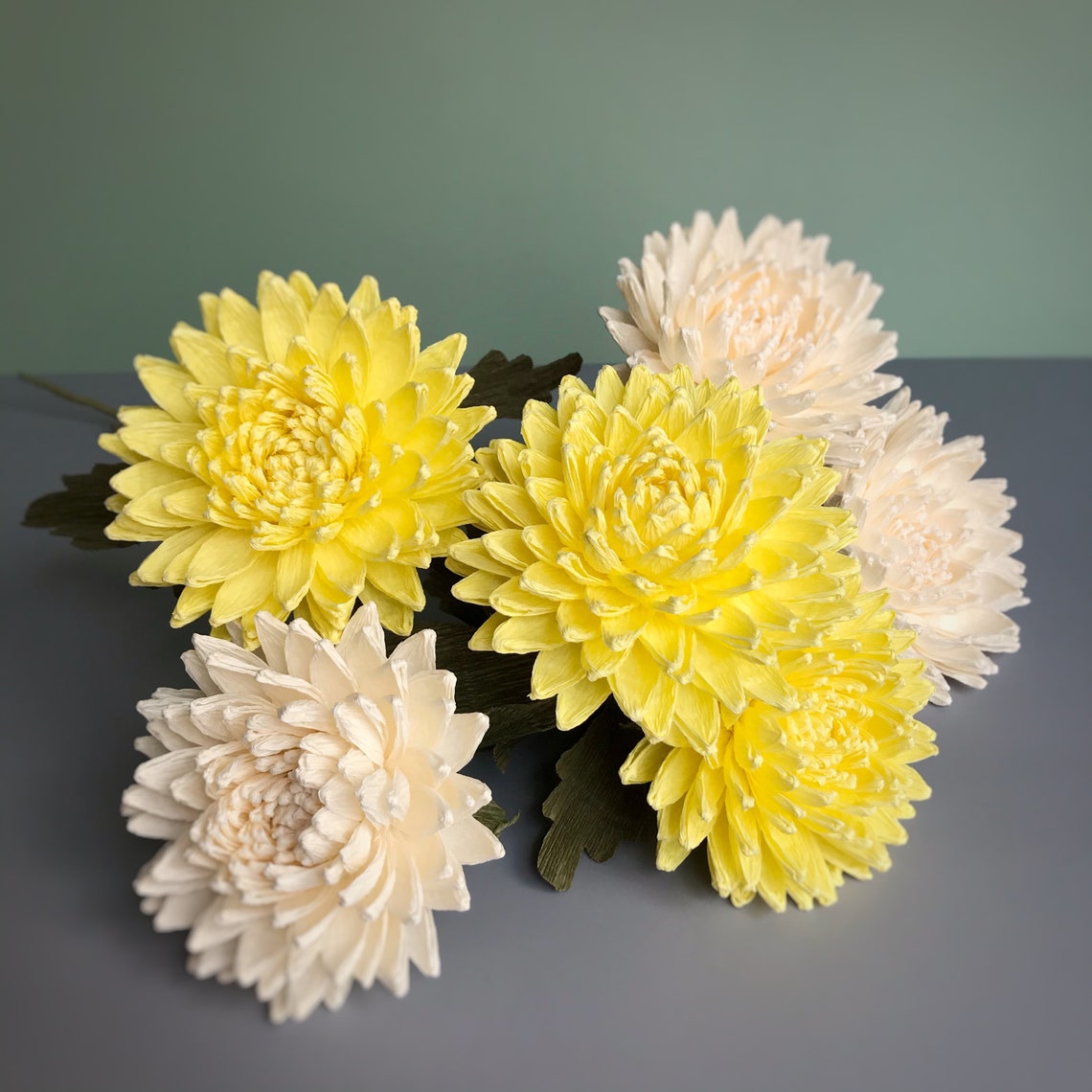 Crepe Paper Chrysanthemum PDF Tutorial Easy Flower Tutorial Etsy