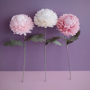 Crepe paper chrysanthemum,PDF flower tutorial, Digital template, Crepe paper flowers, Easy tutorial flower, Printable template, Mum flower image 8