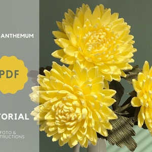 Tutorial PDF crisantemo in carta crespa, Tutorial fiori facili, Fiori di carta fai da te, Lavoretti con la carta