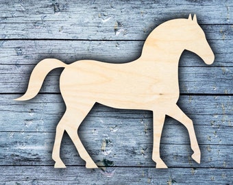 Wooden Horse Cut Out Shape - Laser Cut Wood Shape of Horse DIY Crafts Custom Wood Project Ready Made Birch Wood