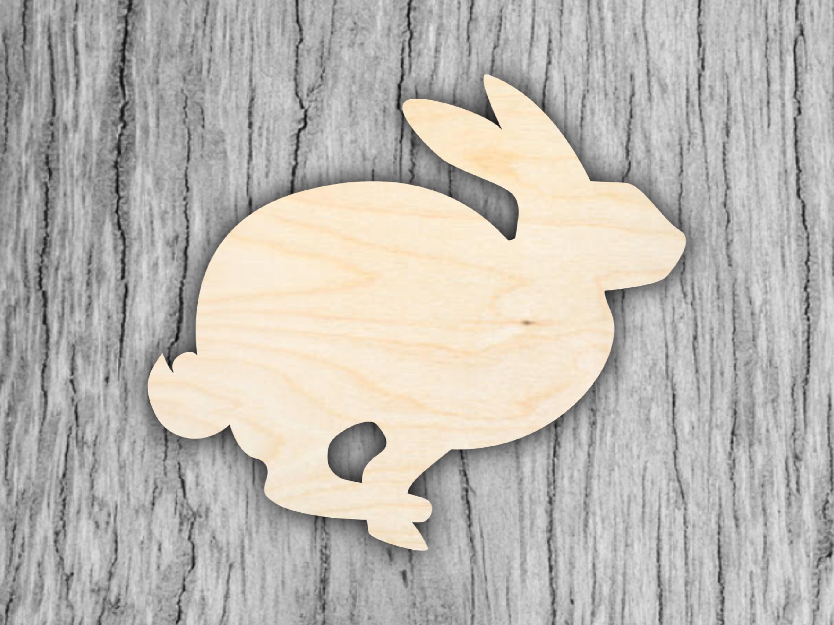 Wooden Rabbit Cut Out Shape Laser Cut Wooden Shape Bunny Etsy