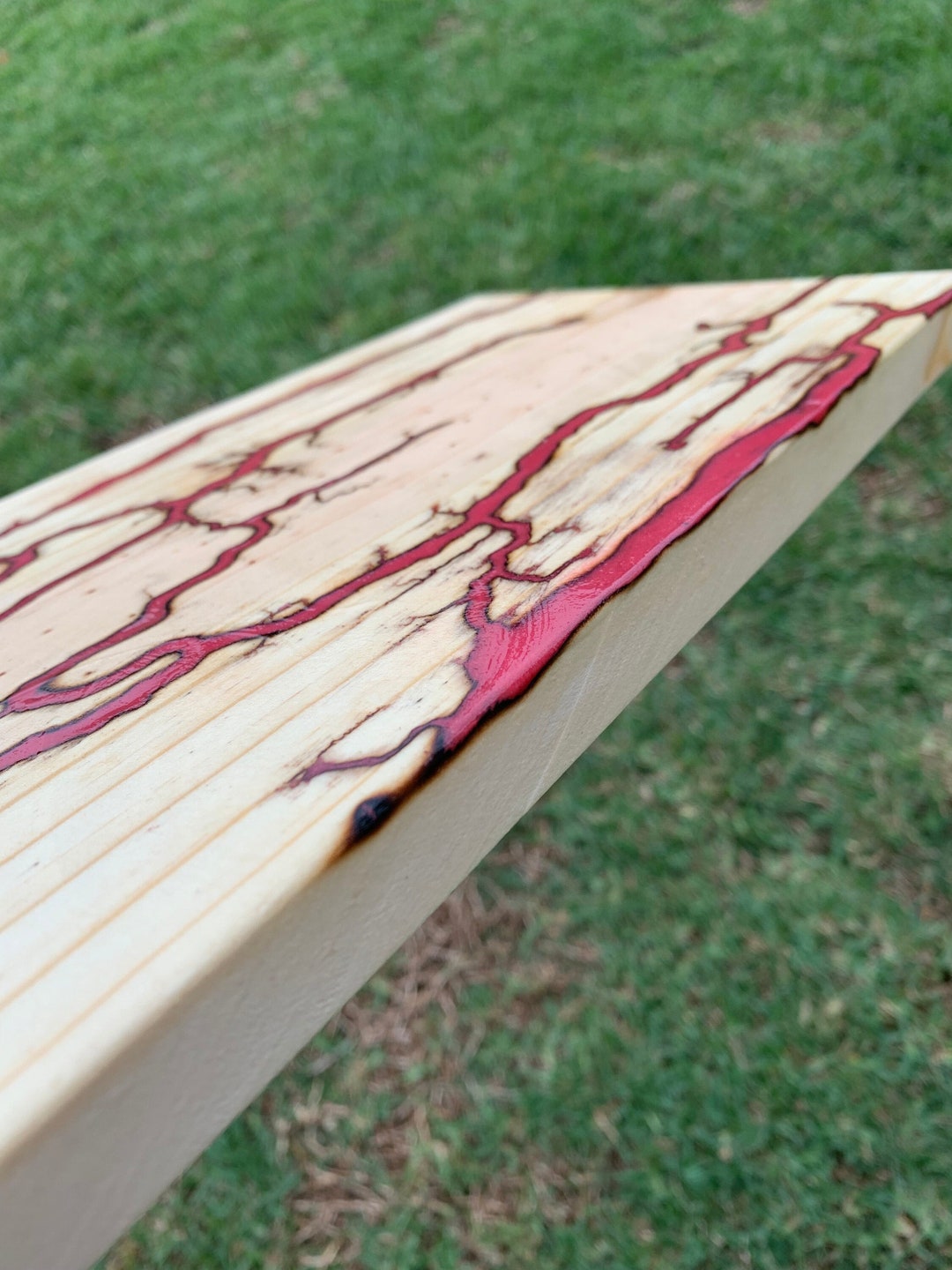 Custom Size Epoxy Boards Epoxy Resin Fractal Burned Electrocuted Wood Lichtenberg Pieces for