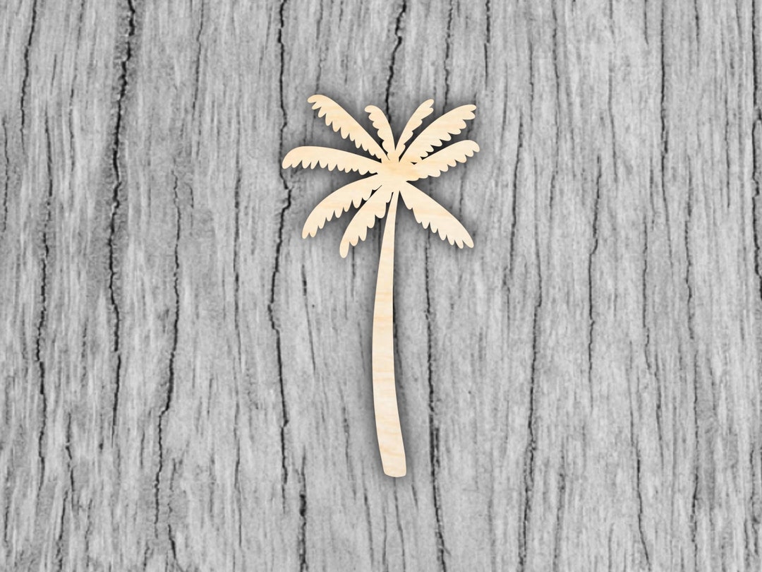Palm Tree Wood Cut Out Shape Laser Cut Wood Shape of Palm Tree DIY
