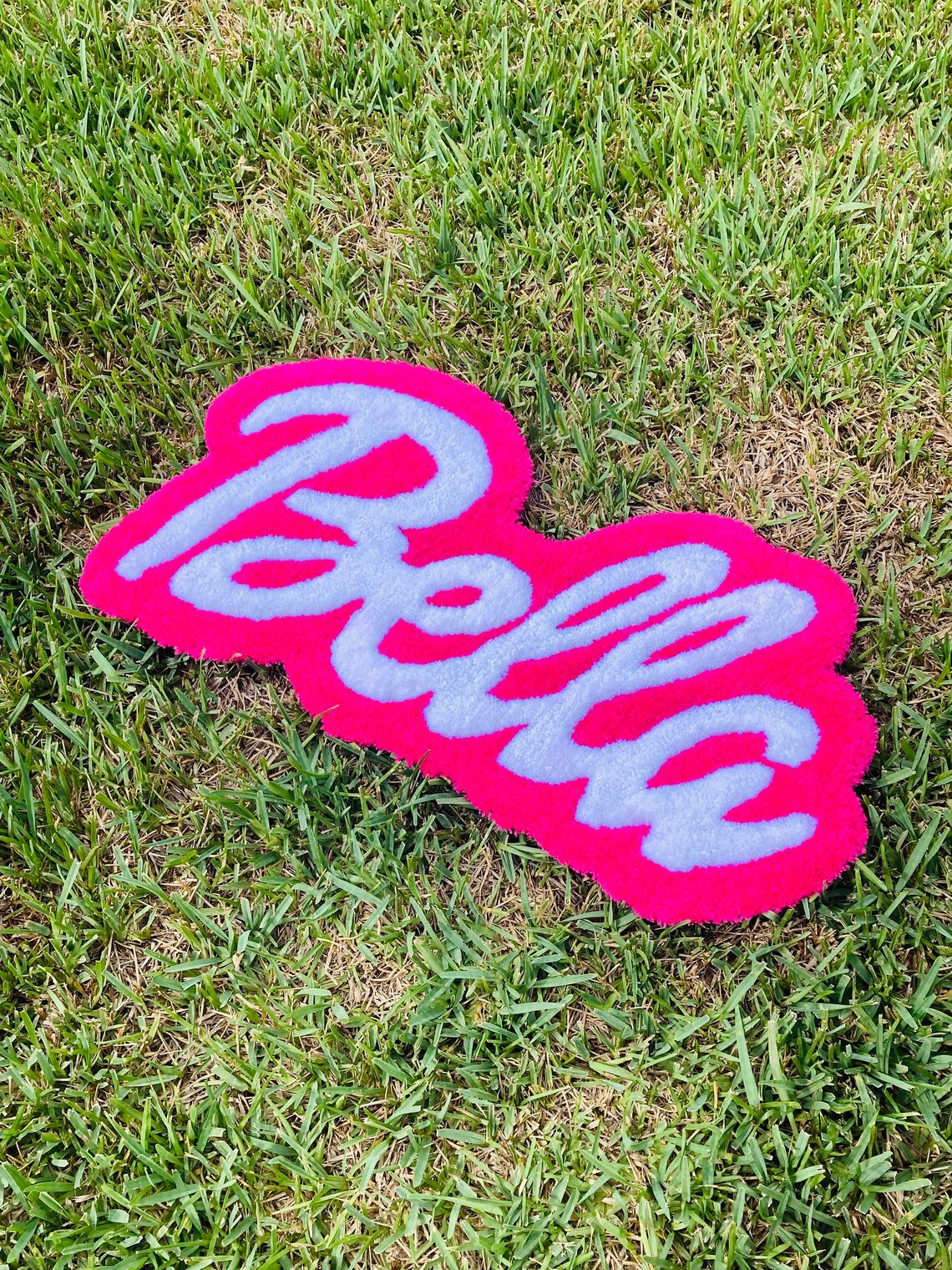 32 CUSTOM NAME RUG Pink Doll Style Custom Name Rug for Etsy