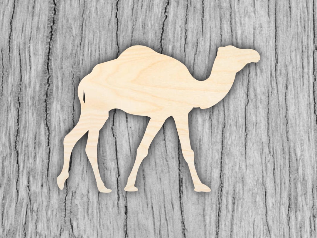 Wooden Camel Cut Out Shape Laser Cut Wooden Shape Camel Animal for DIY