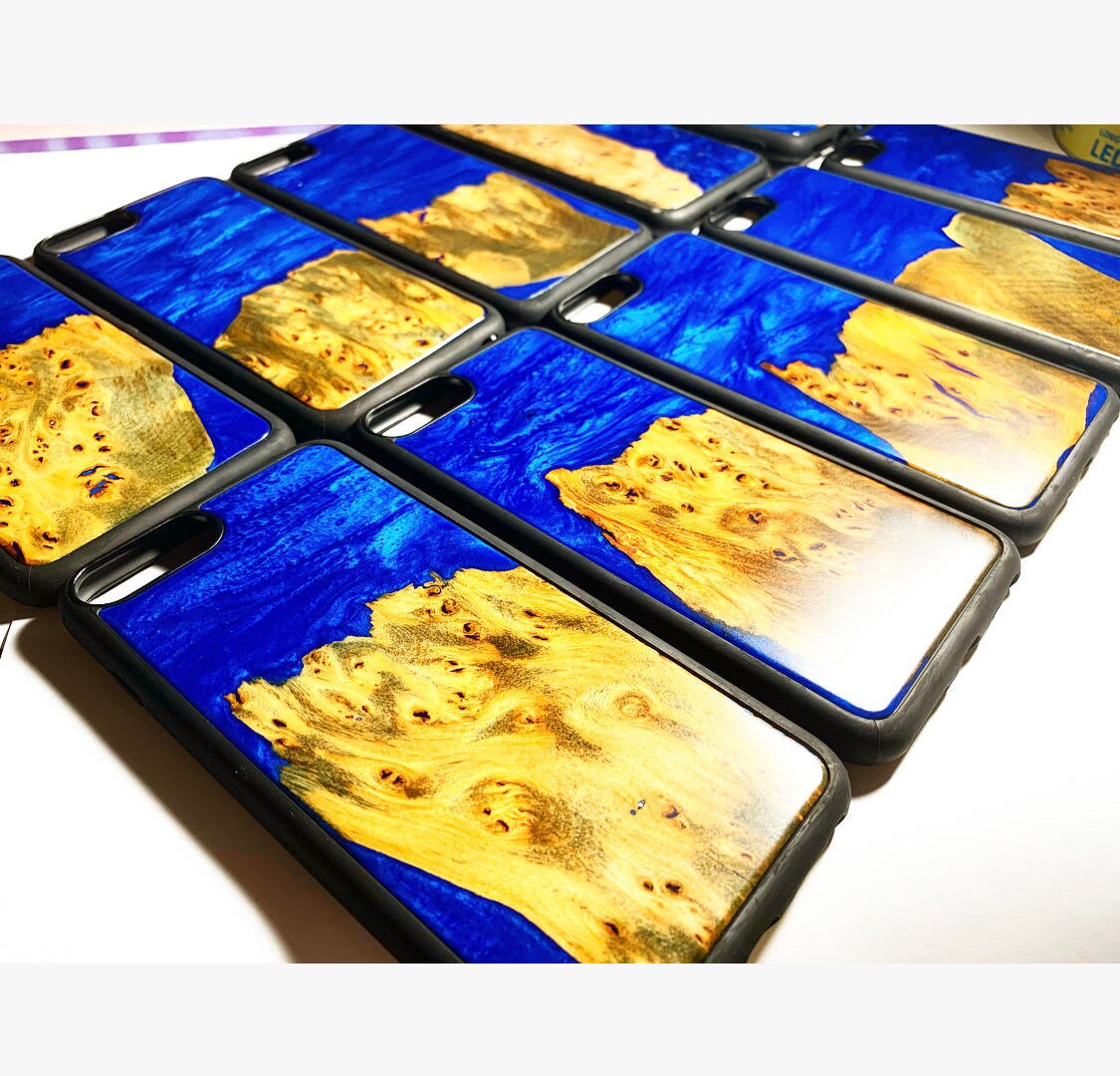 Wood and Epoxy Resin Phone Case Iphone 6S 6 7 8 Etsy