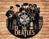 The Beatles Decor The Beatles Fan Art Decor Vinyl record wall clock Beatles art John Lennon Paul McCartney Ringo Starr and George Harrison