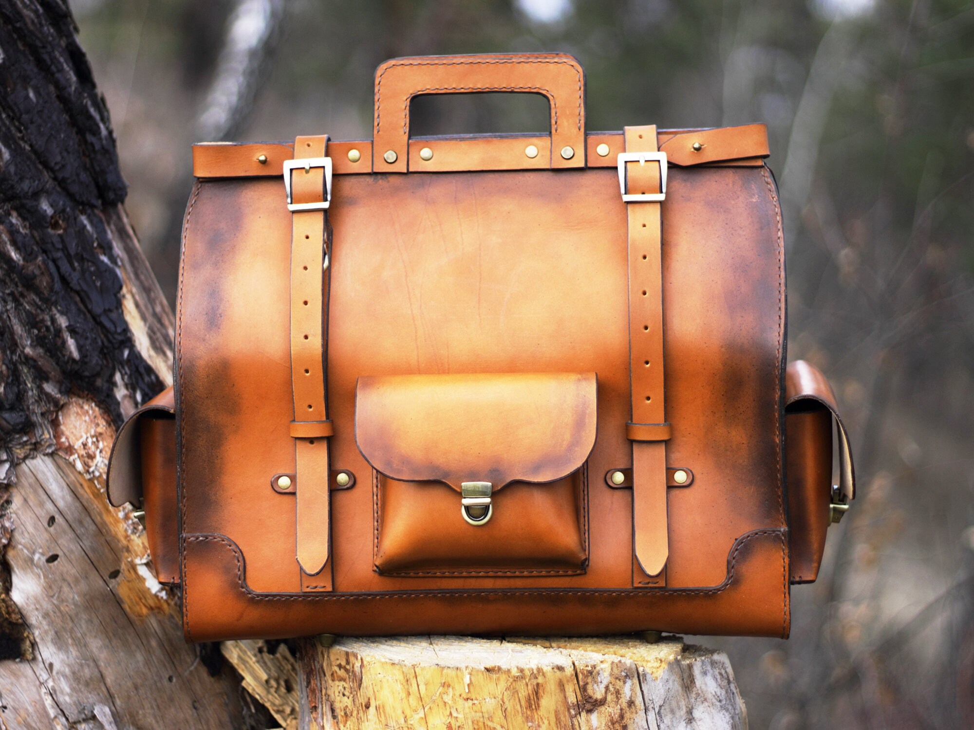 Handmade Leather Travel Bag Personalized Bag Hand Luggage Etsy