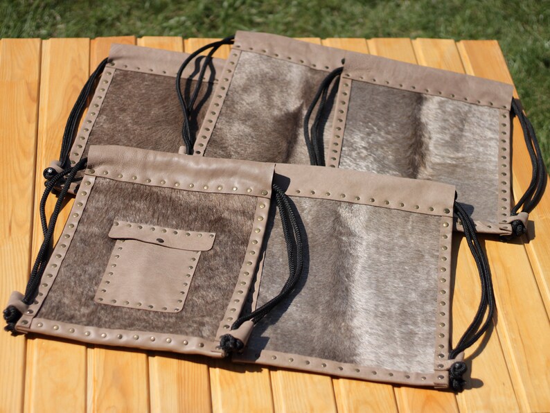 cowhide mini backpack