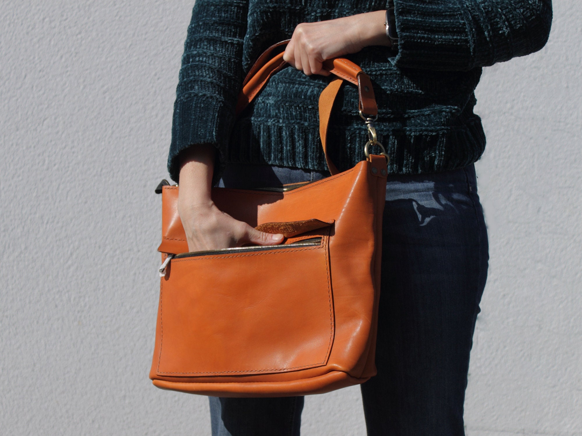 Leather Tote Bag Women Laptop Messenger Bag Leather | Etsy