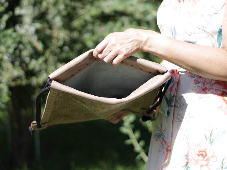 cowhide mini backpack