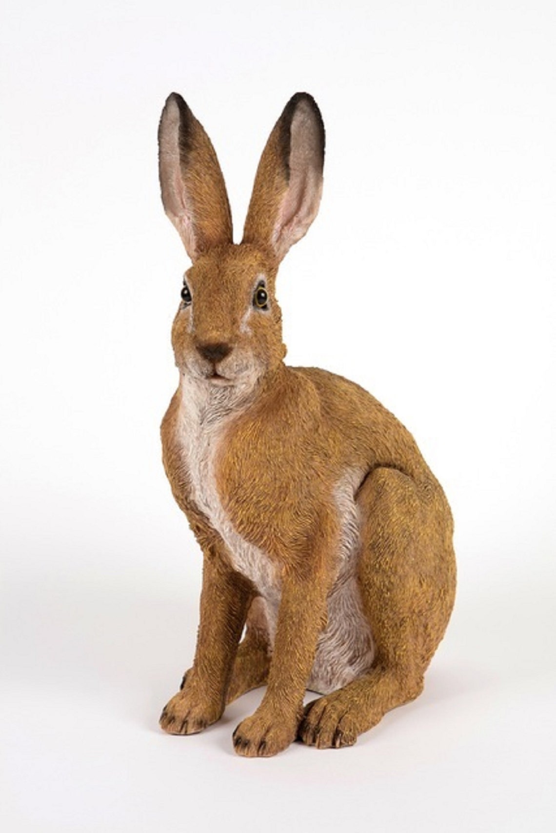 Sitting Hare Garden Ornament Resin Statue Patio Life Like Etsy