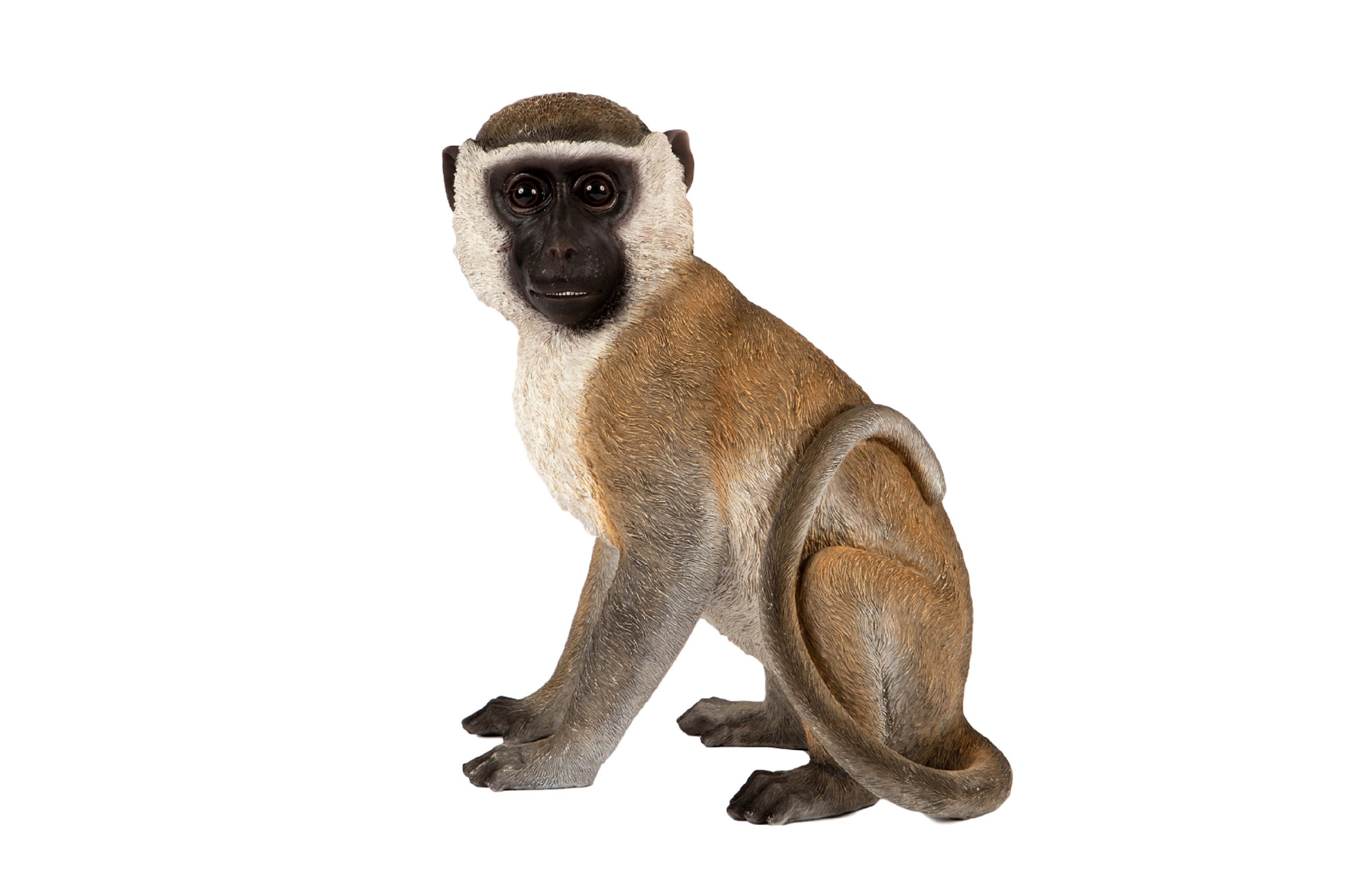 Sitting Monkey Garden Ornament Home Decor Patio Resin Statue Etsy