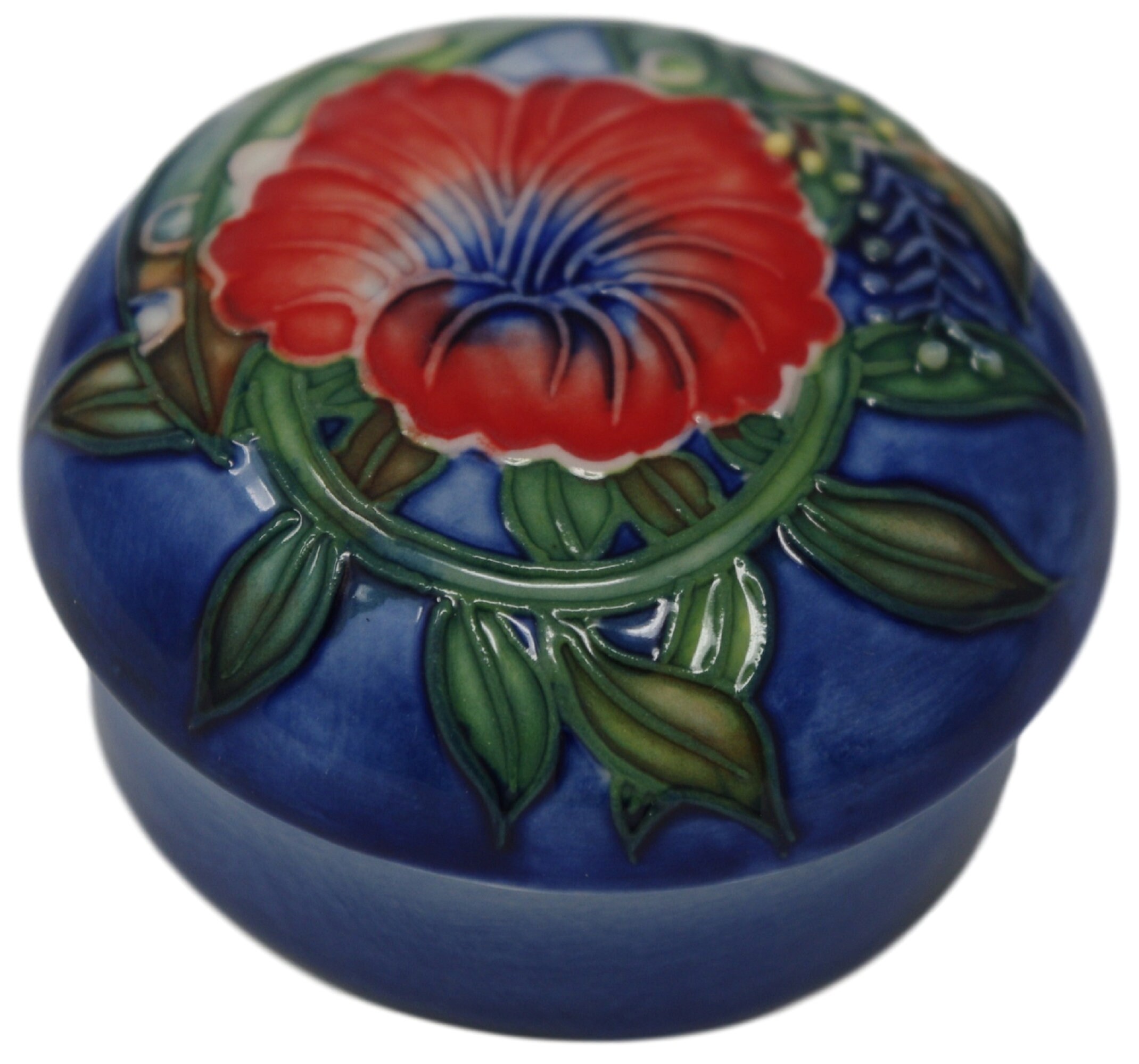 Ceramic Trinket Box Multicoloured Floral Design Lidded Box Old Etsy