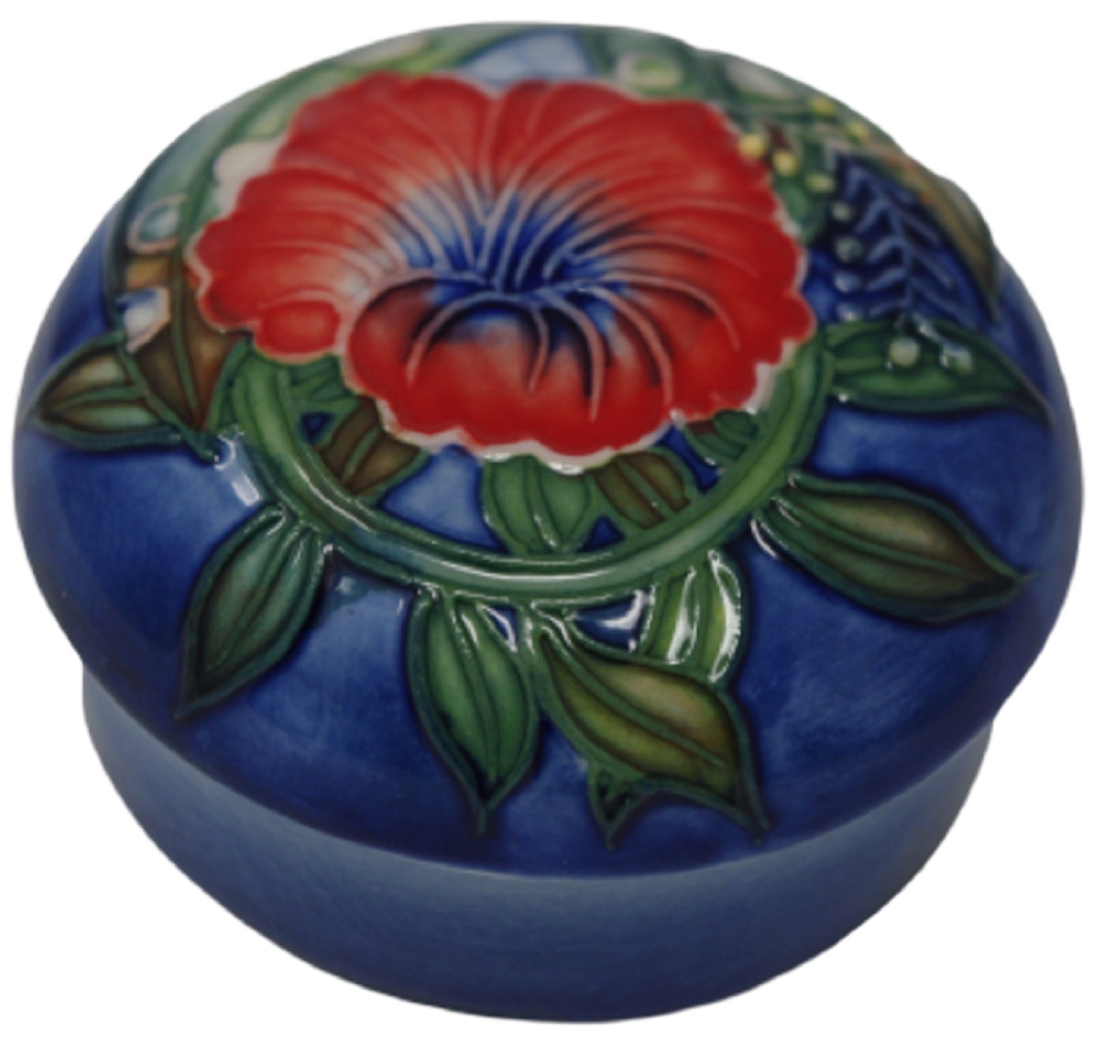 Ceramic Trinket Box Multicoloured Floral Design Lidded Box Old Etsy