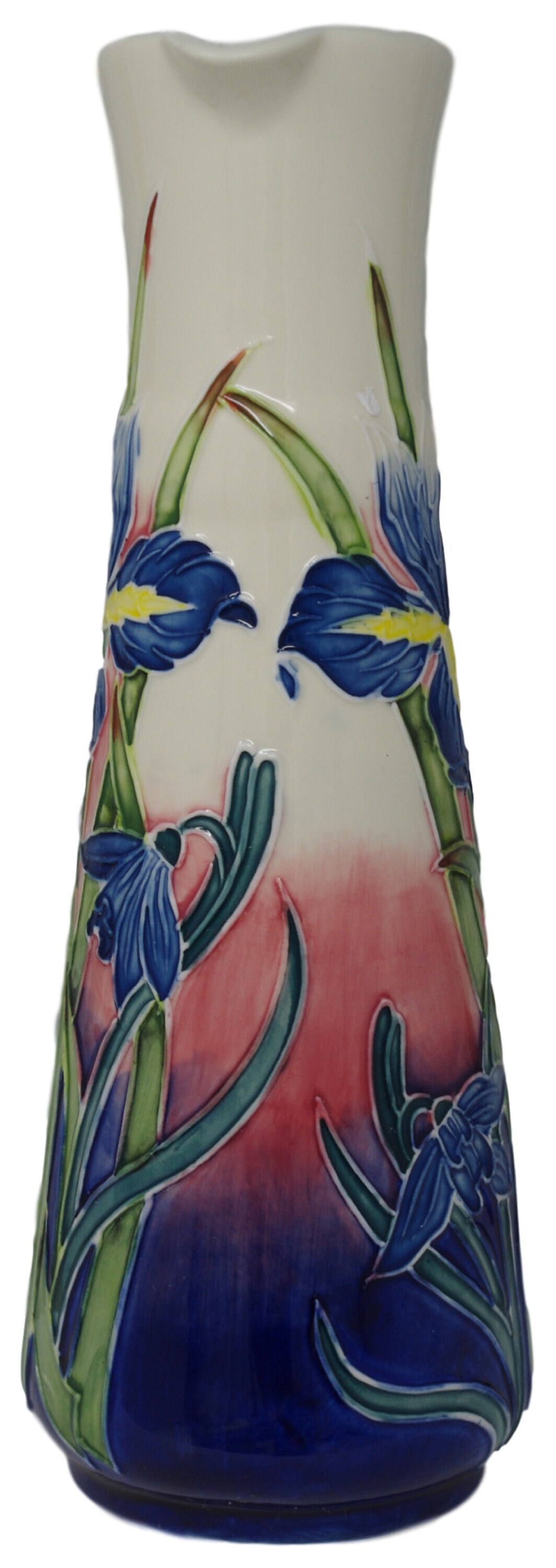 Tall Ceramic Jug Pitcher Floral Design Multicoloured Old Etsy