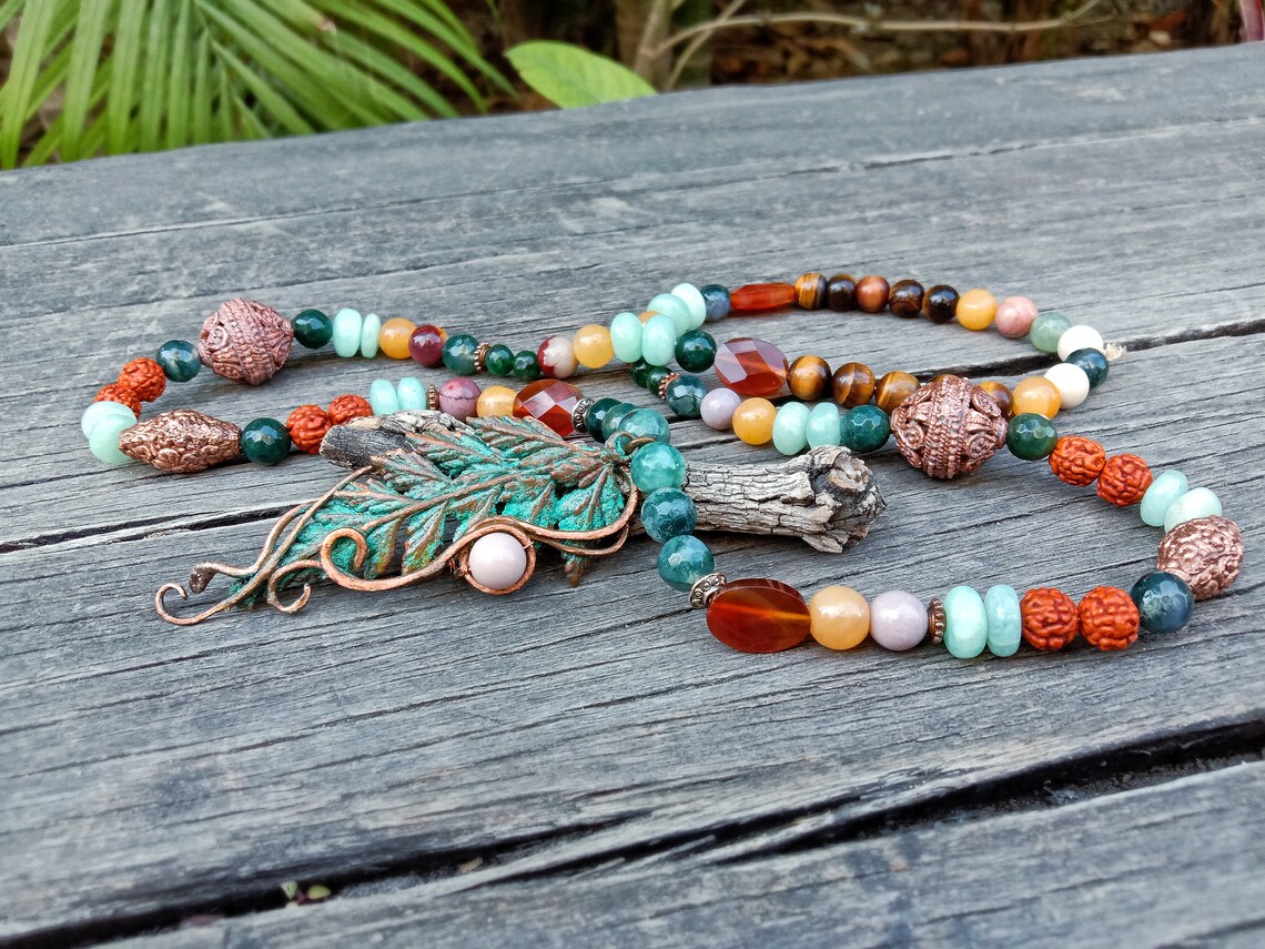 Multi Gemstone Crystal Healing Mala Crystals Strand Etsy