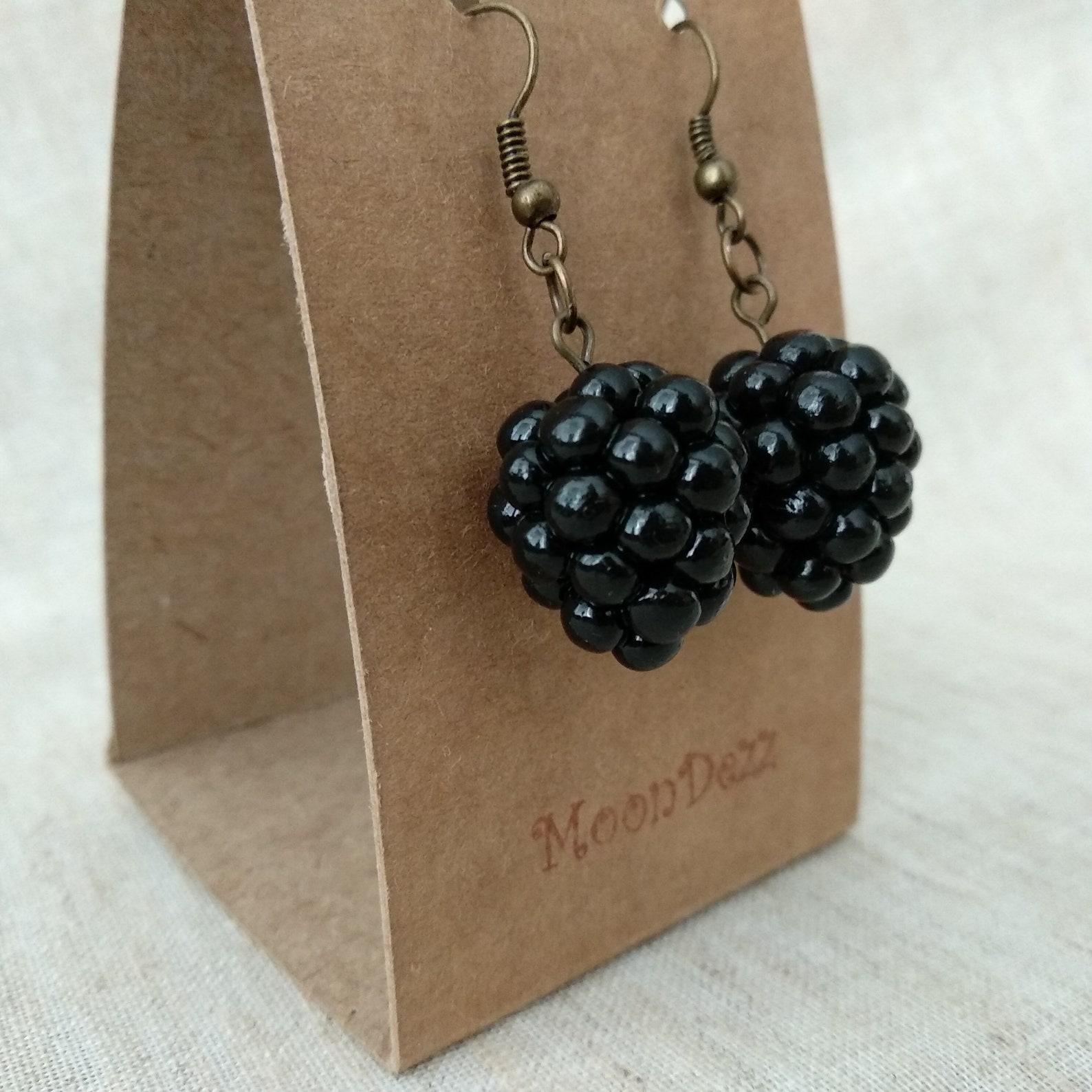Blackberry earrings in 3 designs Realistic berry earrings Etsy