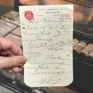Vintage Medical Prescription Card Antique Prescription Card Medical Prescription Antique Medical Supplies Vintage Medical Supply