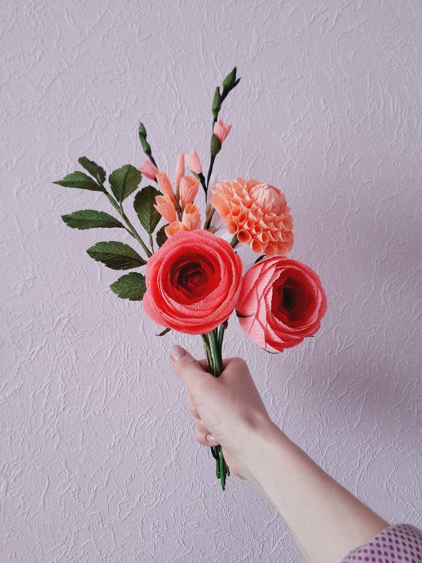 etsy fake flower bouquet